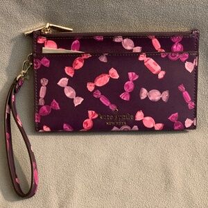 NWT Kate Spade candy-print wristlet
